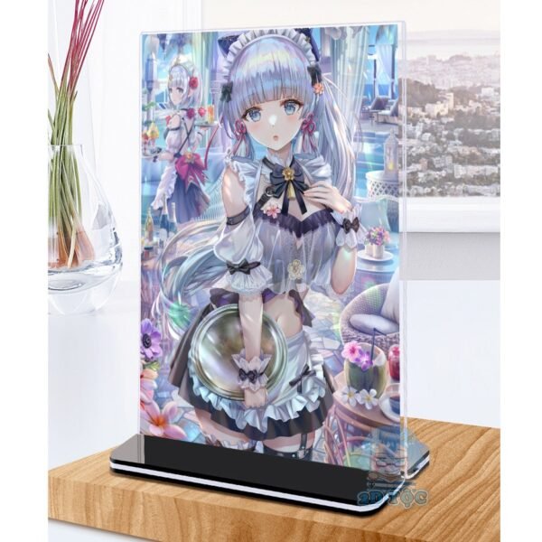 Khung ảnh Mica trong suốt Kích thước A4,A5 In hình Kamisato Ayaka Game Genshin Impact đế lùa màu đen - 2D Tộc Shop