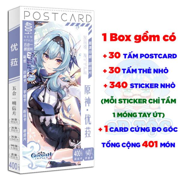 Hộp ảnh 401-786 cái Postcard LOMO Sticker Eula Game Genshin Impact - Hộp ảnh LOMO 2D Tộc Shop