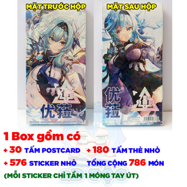 Hộp ảnh 401-786 cái Postcard LOMO Sticker Eula Game Genshin Impact - Hộp ảnh LOMO 2D Tộc Shop
