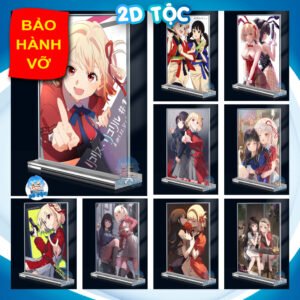 Khung ảnh Mica trong suốt Kích thước A4,A5 In hình Anime Manga Light Novel Lycoris Recoil (1) đế lùa dày trong suốt
