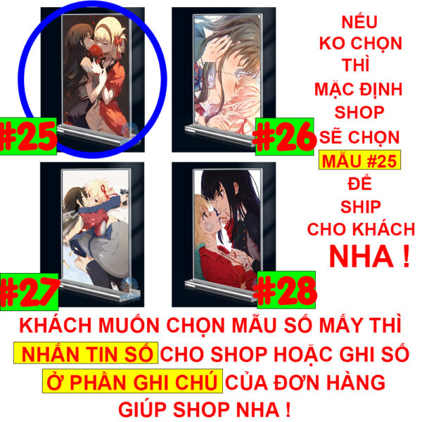 Khung ảnh Mica trong suốt Kích thước A4,A5 In hình Anime Manga Light Novel Lycoris Recoil (1) đế lùa dày trong suốt