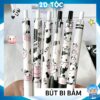 Bút Bi Bấm Bò Sữa Milk Cow Cute Ngòi 0.5 Mm Mẫu Mã Đa Dạng Hình In Sắc Nét Với 2 Tone Màu Đen Trắng Mực Den, Xanh