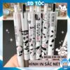 Bút Bi Bấm Bò Sữa Milk Cow Cute Ngòi 0.5 Mm Mẫu Mã Đa Dạng Hình In Sắc Nét Với 2 Tone Màu Đen Trắng Mực Den, Xanh