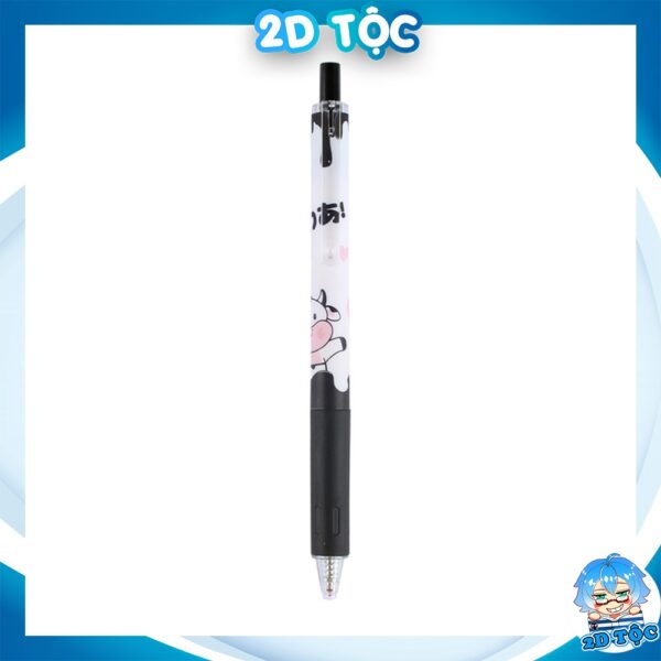 Bút Bi Bấm Bò Sữa Milk Cow Cute Ngòi 0.5 Mm Mẫu Mã Đa Dạng Hình In Sắc Nét Với 2 Tone Màu Đen Trắng Mực Den, Xanh