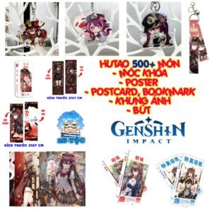 Tổng hợp Poster Postcard Móc khóa Standee Khung ảnh Bút Hutao Game Genshin Impact - 2D Tộc Shop