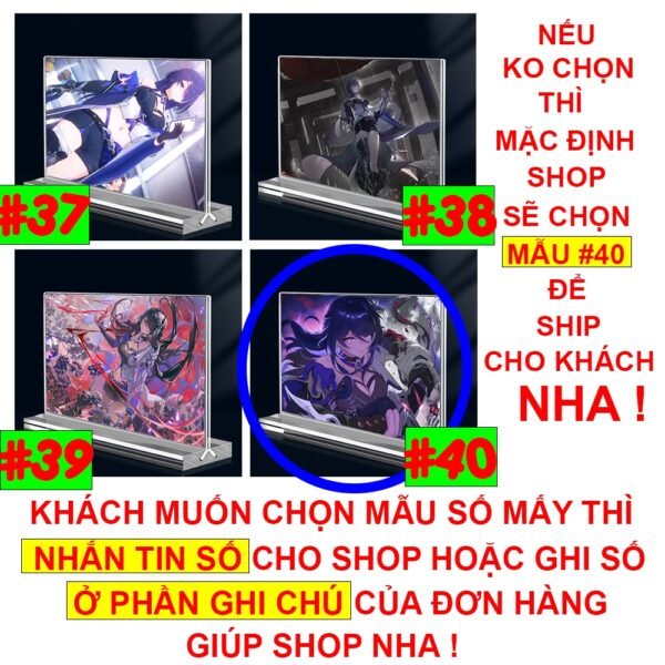 Khung ảnh Mica trong suốt Kích thước A4,A5 In hình Acheron Game Honkai Star Rail đế lùa dày trong suốt - 2D Tộc Shop