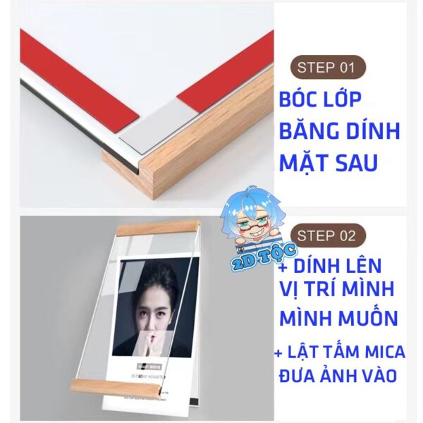 Khung Mica Nam Châm, Khung Lùa Sẵn Keo Dán Tường In Theo Yêu Cầu Thay  Tranh Ảnh Tiện Lợi Không Cần Đục Lỗ Trên Tường