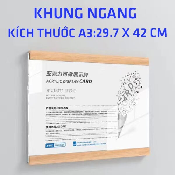 Khung Mica Nam Châm, Khung Lùa Sẵn Keo Dán Tường In Theo Yêu Cầu Thay  Tranh Ảnh Tiện Lợi Không Cần Đục Lỗ Trên Tường