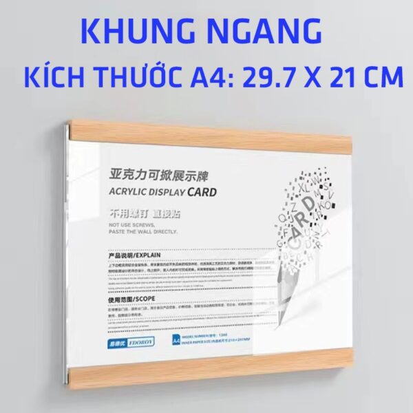 Khung Mica Nam Châm, Khung Lùa Sẵn Keo Dán Tường In Theo Yêu Cầu Thay  Tranh Ảnh Tiện Lợi Không Cần Đục Lỗ Trên Tường
