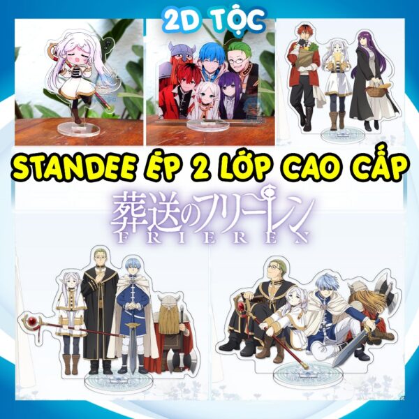 Mô hình Standee Mica Trong suốt In 2 mặt sắc nét Ép 2 lớp Mica Anime Manga Sousou no Frieren Pháp sư tiễn táng