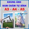 Khung Ảnh Nam Châm Tự Dính Chống Nước, Chống Phai Màu Kích Thước A3, A4,A5 In hình theo yêu cầu - 2D Tộc Shop