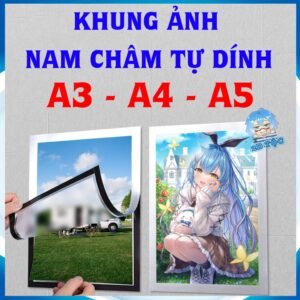 Khung Ảnh Nam Châm Tự Dính Chống Nước, Chống Phai Màu Kích Thước A3, A4,A5 In hình theo yêu cầu - 2D Tộc Shop