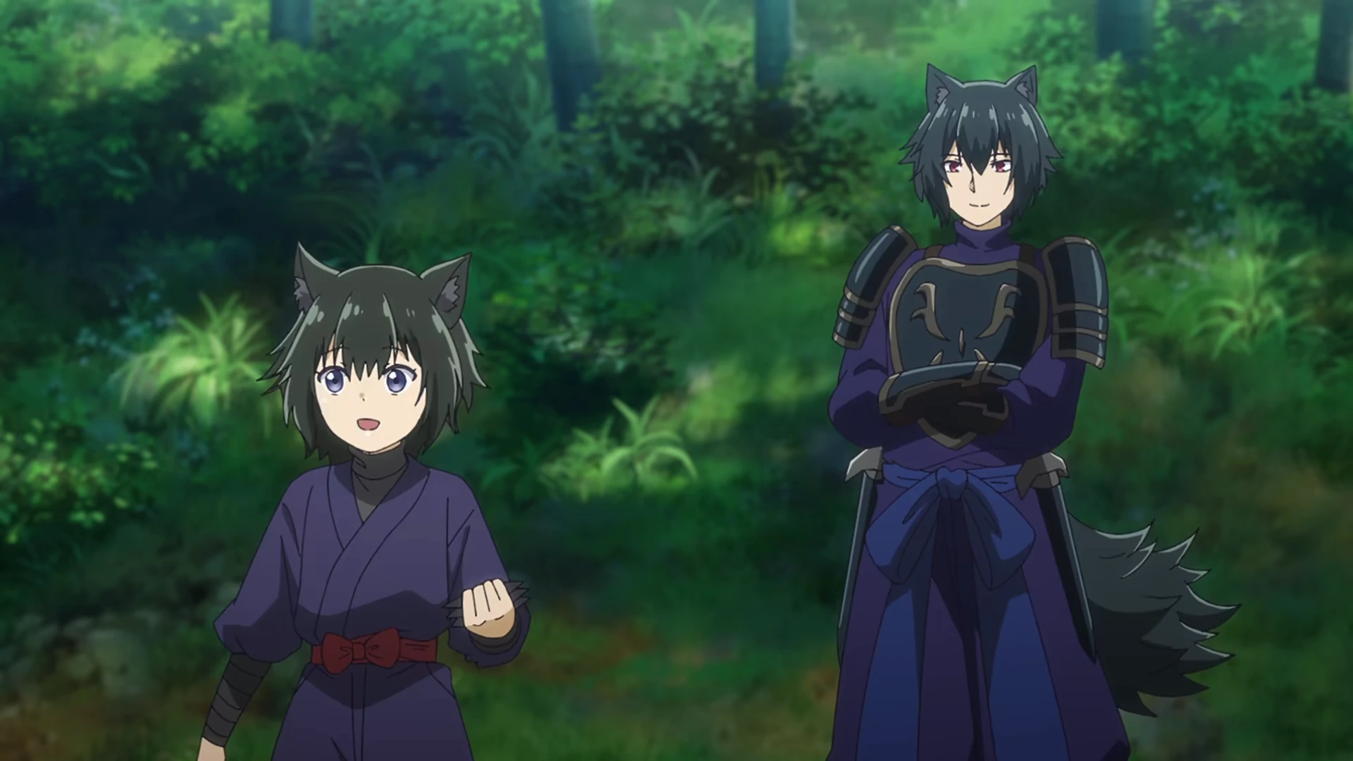 Chiyome và Sasuke trong Skeleton Knight Season 2