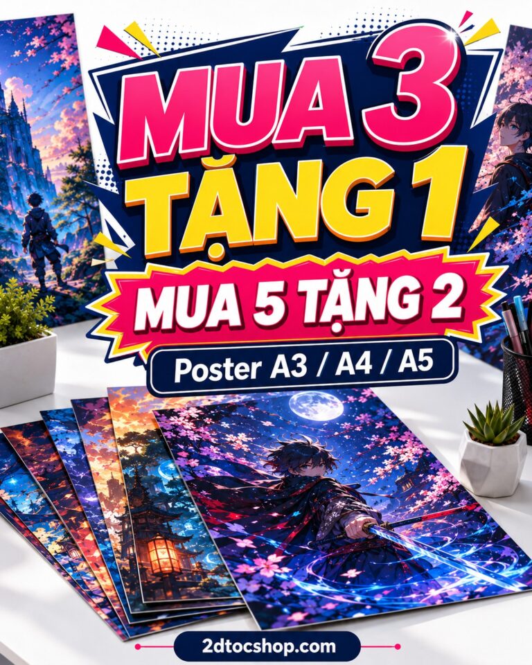 Khuyến mãi mua poster tặng poster tại 2D Tộc Shop