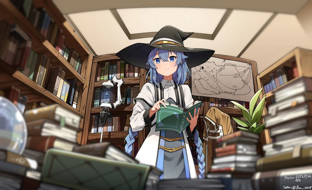Hình Thất Nghiệp Chuyển Sinh mùa 3 số 42 với nhân vật nữ trong minh họa anime nhiều màu sắc