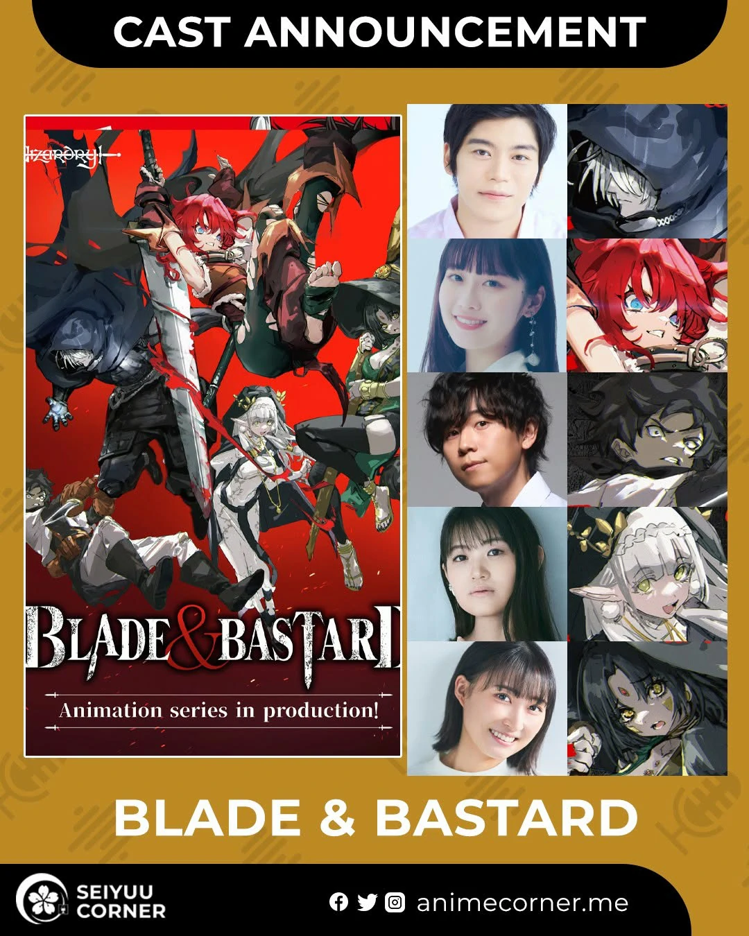 Các nhân vật chính trong anime Blade and Bastard