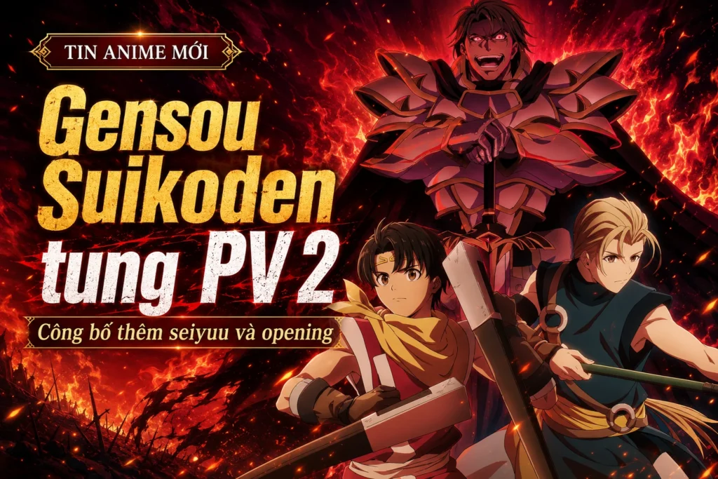 Gensou Suikoden tung PV thứ hai, công bố OP và dàn seiyuu mới