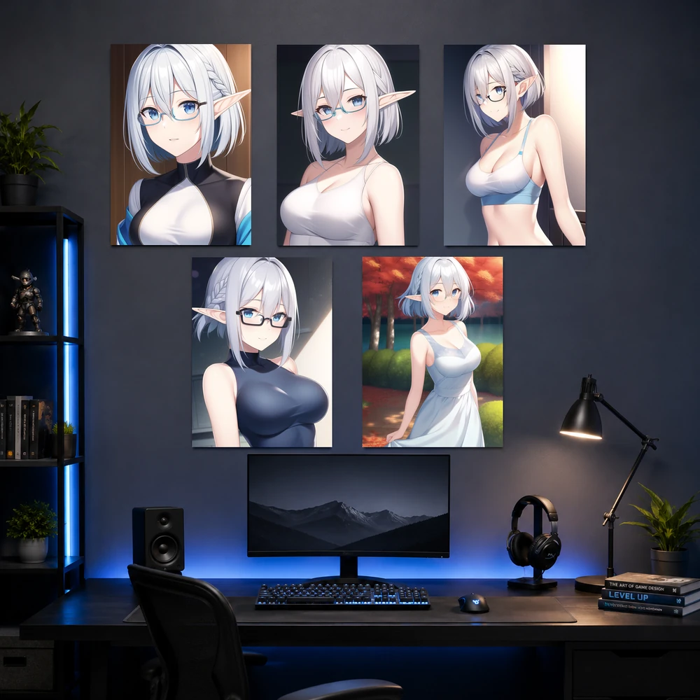Poster A3 Alpha Beta Delta Zeta Anime Manga LightNovel Chúa Tể Bóng tối Bền Đẹp Có Cán Màng Bóng Bề Mặt