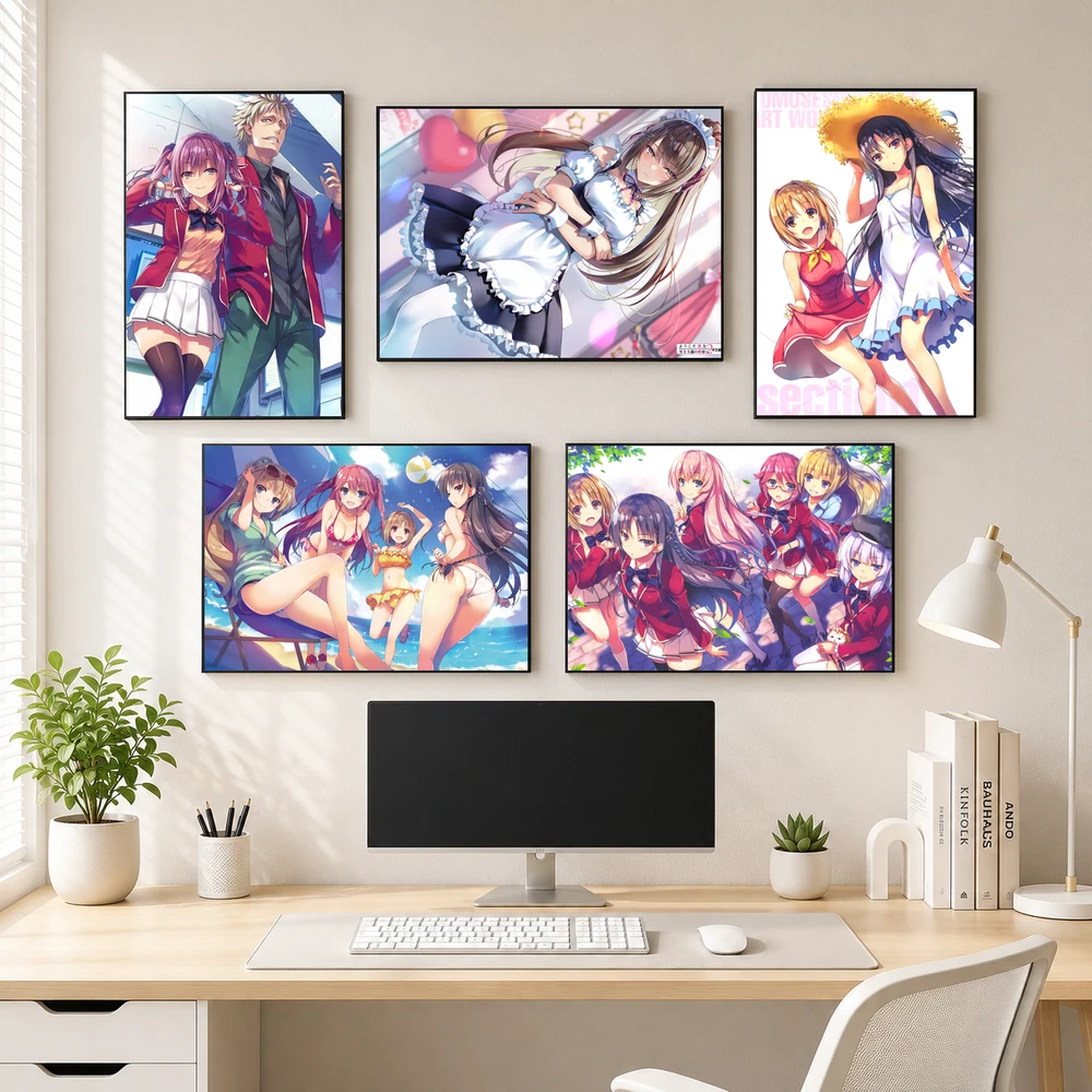 Poster A3 Amasawa Ichika Và Nhiều Nhân Vật Anime Manga LightNovel COTE Lớp Học Đề Cao Thực Lực Bền Đẹp Có Cán Màng Bóng Bề Mặt