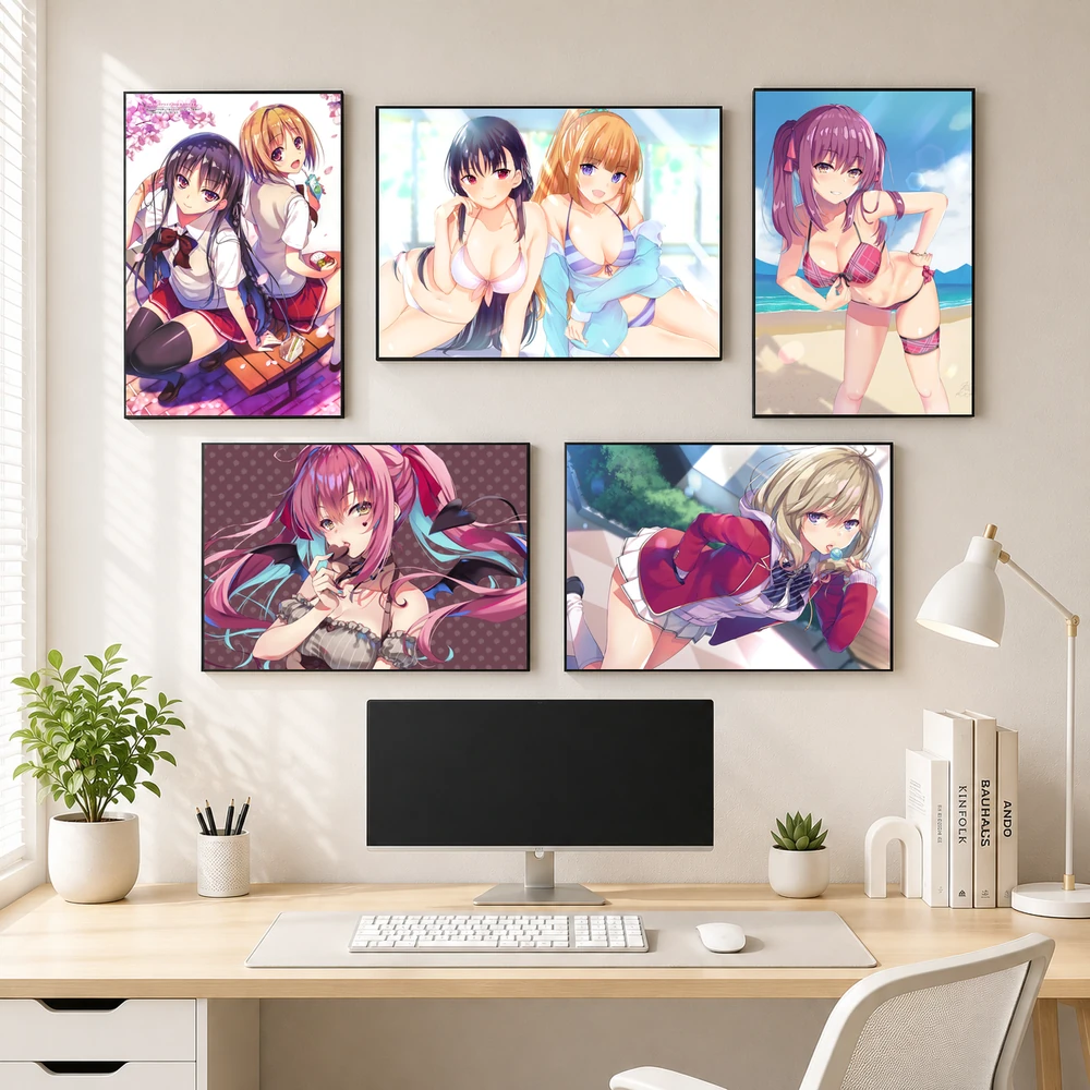 Poster A3 Amasawa Ichika Và Nhiều Nhân Vật Anime Manga LightNovel COTE Lớp Học Đề Cao Thực Lực Bền Đẹp Có Cán Màng Bóng Bề Mặt