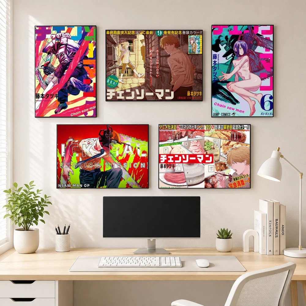 Poster A3 Ảnh Bìa - Cover Manga Chainsaw Man Bền Đẹp Có Cán Màng Bóng Bề Mặt