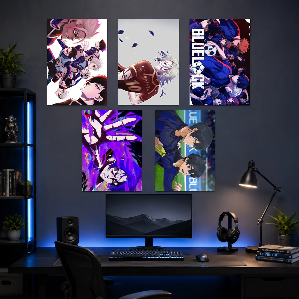Poster A3 Ảnh Tổng Hợp BL Anime Manga Blue Lock Bền Đẹp Có Cán Màng Bóng Bề Mặt