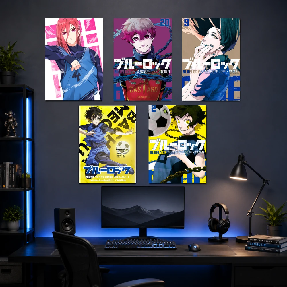 Poster A3 Ảnh Tổng Hợp BL Anime Manga Blue Lock Bền Đẹp Có Cán Màng Bóng Bề Mặt
