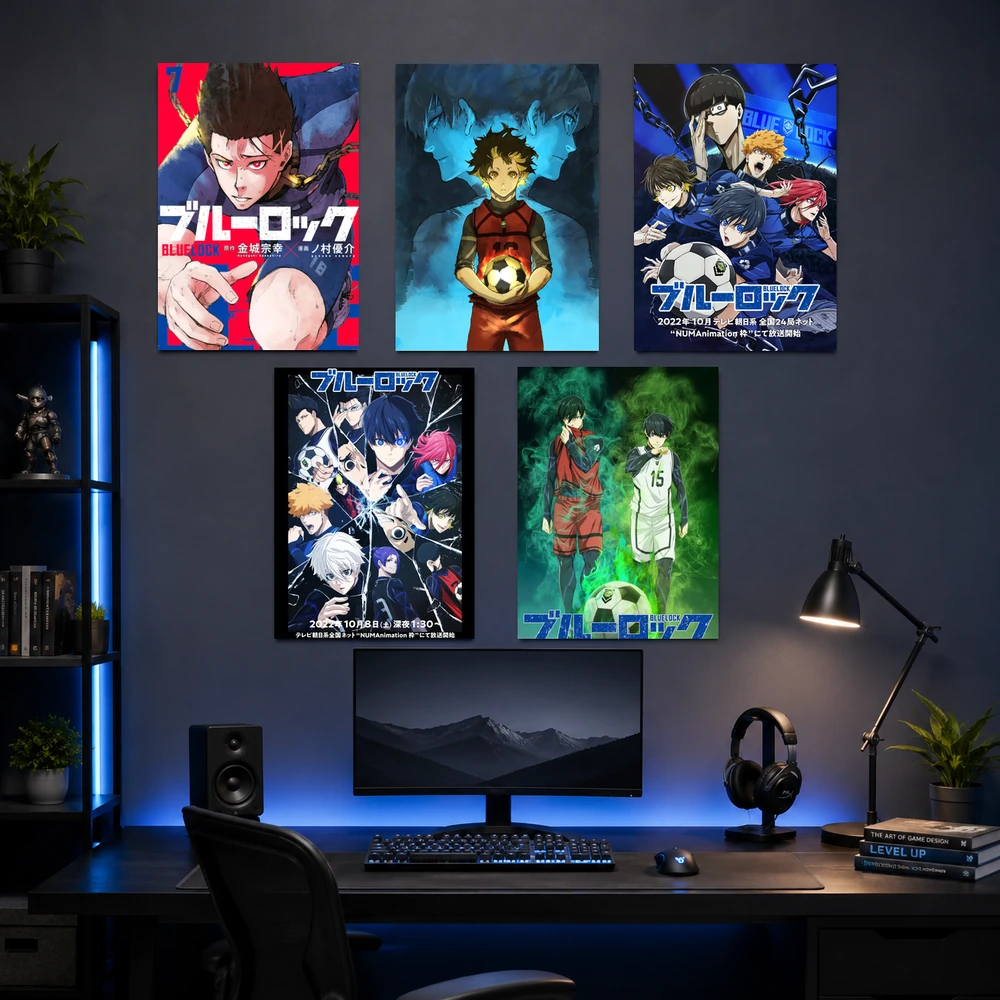 Poster A3 Ảnh Tổng Hợp BL Anime Manga Blue Lock Bền Đẹp Có Cán Màng Bóng Bề Mặt