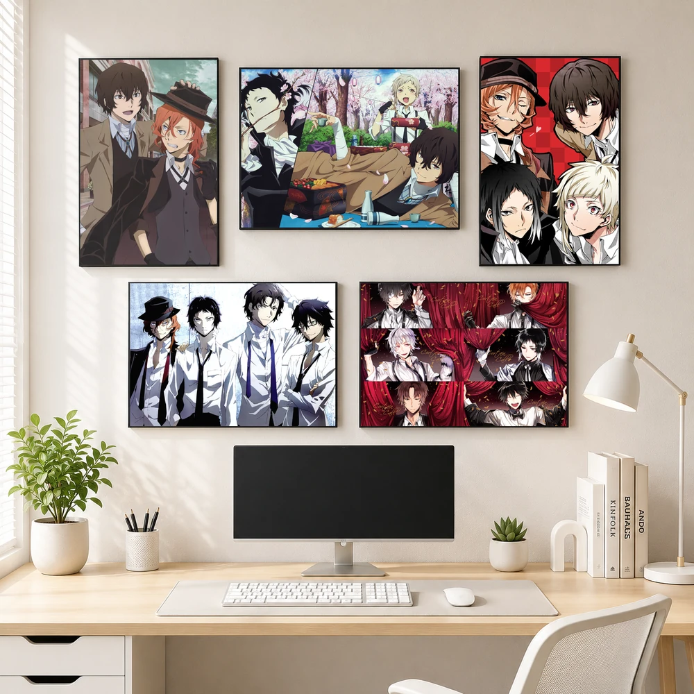 Poster A3 Ảnh Tổng Hợp BSD Anime Manga Bungo Stray Dogs Bền Đẹp Có Cán Màng Bóng Bề Mặt