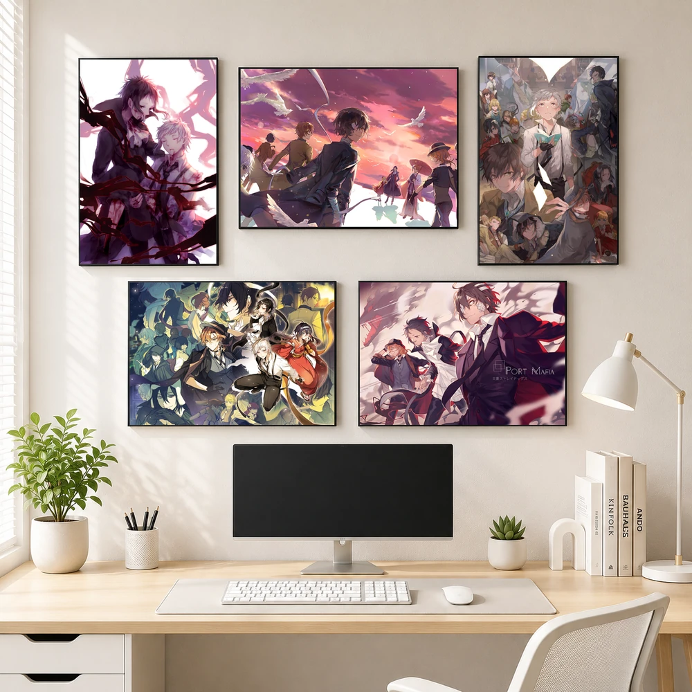 Poster A3 Ảnh Tổng Hợp BSD Anime Manga Bungo Stray Dogs Bền Đẹp Có Cán Màng Bóng Bề Mặt