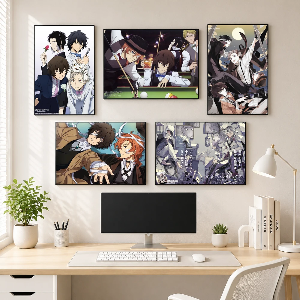 Poster A3 Ảnh Tổng Hợp BSD Anime Manga Bungo Stray Dogs Bền Đẹp Có Cán Màng Bóng Bề Mặt