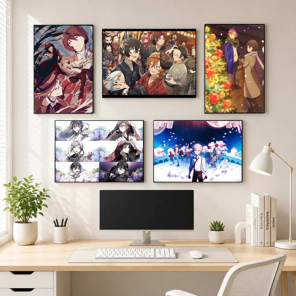 Poster A3 Ảnh Tổng Hợp BSD Anime Manga Bungo Stray Dogs Bền Đẹp Có Cán Màng Bóng Bề Mặt