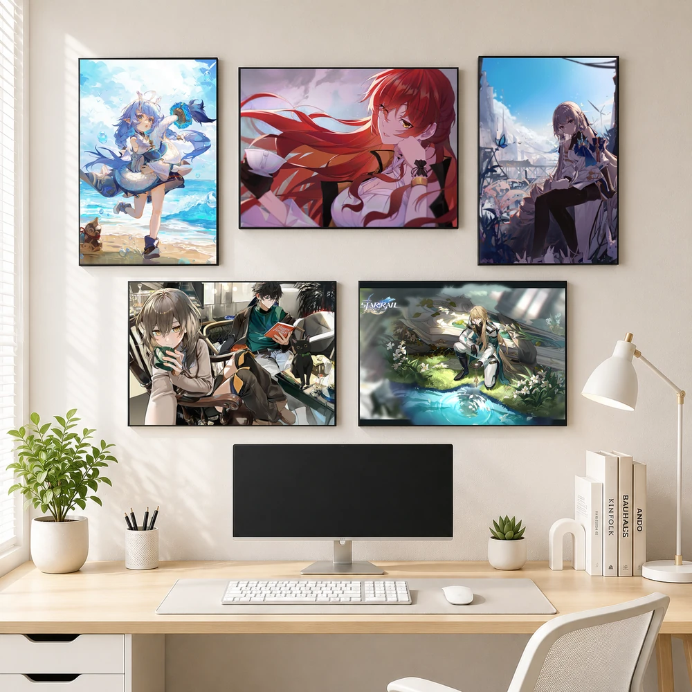 Poster A3 Ảnh Tổng Hợp HKSR #1 Game Honkai Star Rail Bền Đẹp Có Cán Màng Bóng Bề Mặt