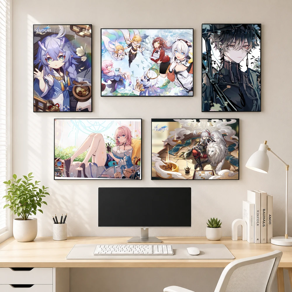 Poster A3 Ảnh Tổng Hợp HKSR #2 Game Honkai Star Rail Bền Đẹp Có Cán Màng Bóng Bề Mặt