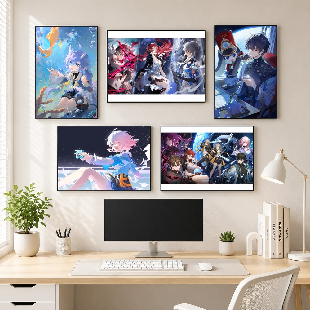 Poster A3 Ảnh Tổng Hợp HKSR #2 Game Honkai Star Rail Bền Đẹp Có Cán Màng Bóng Bề Mặt