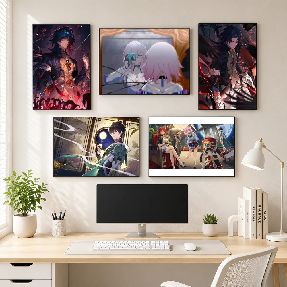 Poster A3 Ảnh Tổng Hợp HKSR #2 Game Honkai Star Rail Bền Đẹp Có Cán Màng Bóng Bề Mặt