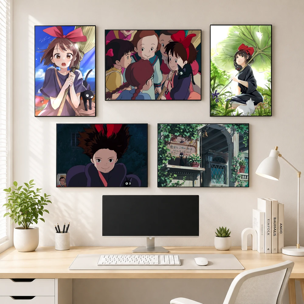 Poster A3 Anh Tổng Hợp KDS Anime Kiki's Delivery Service Bền Đẹp Có Cán Màng Bóng Bề Mặt
