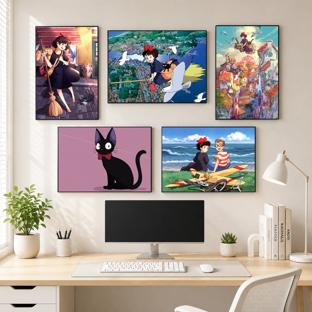 Poster A3 Anh Tổng Hợp KDS Anime Kiki's Delivery Service Bền Đẹp Có Cán Màng Bóng Bề Mặt