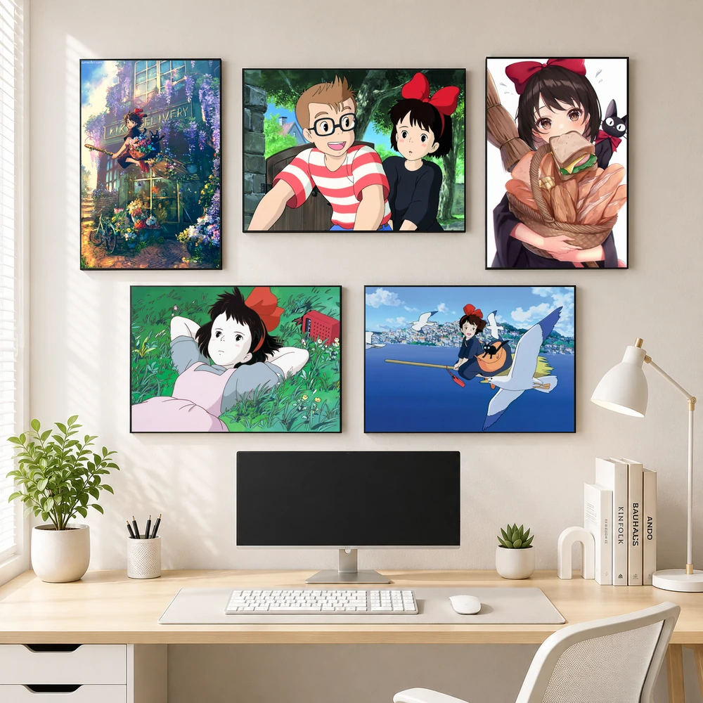 Poster A3 Anh Tổng Hợp KDS Anime Kiki's Delivery Service Bền Đẹp Có Cán Màng Bóng Bề Mặt