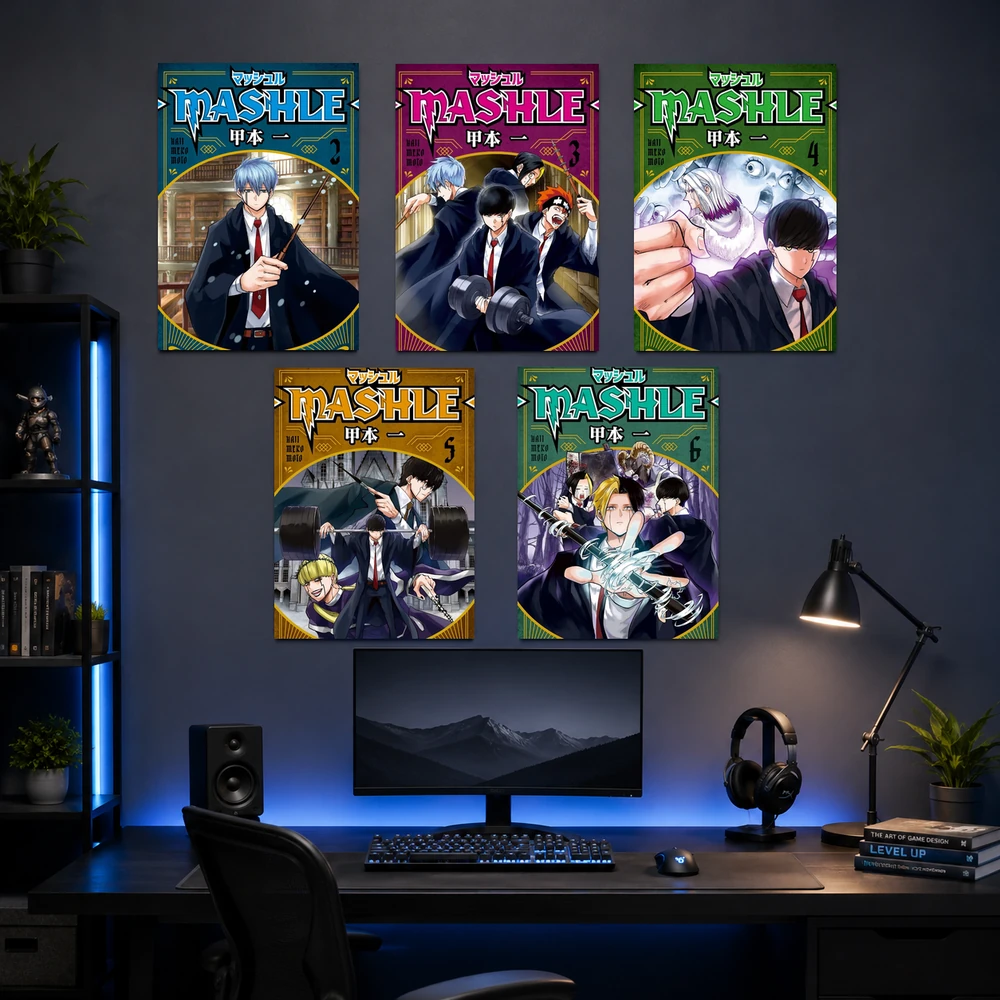 Poster A3 Ảnh Tổng Hợp MA Anime MASHLE Bền Đẹp Có Cán Màng Bóng Bề Mặt