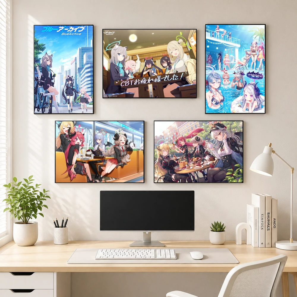 Poster A3 Ảnh Tổng Hợp Game Blue Archive Bền Đẹp Có Cán Màng Bóng Bề Mặt
