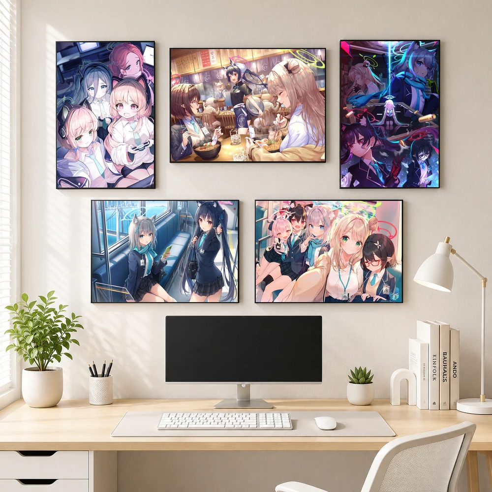 Poster A3 Ảnh Tổng Hợp Game Blue Archive Bền Đẹp Có Cán Màng Bóng Bề Mặt