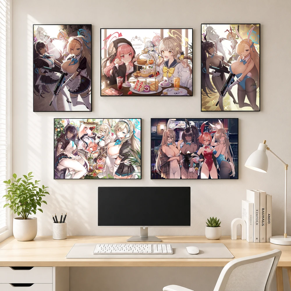 Poster A3 Ảnh Tổng Hợp Game Blue Archive Bền Đẹp Có Cán Màng Bóng Bề Mặt