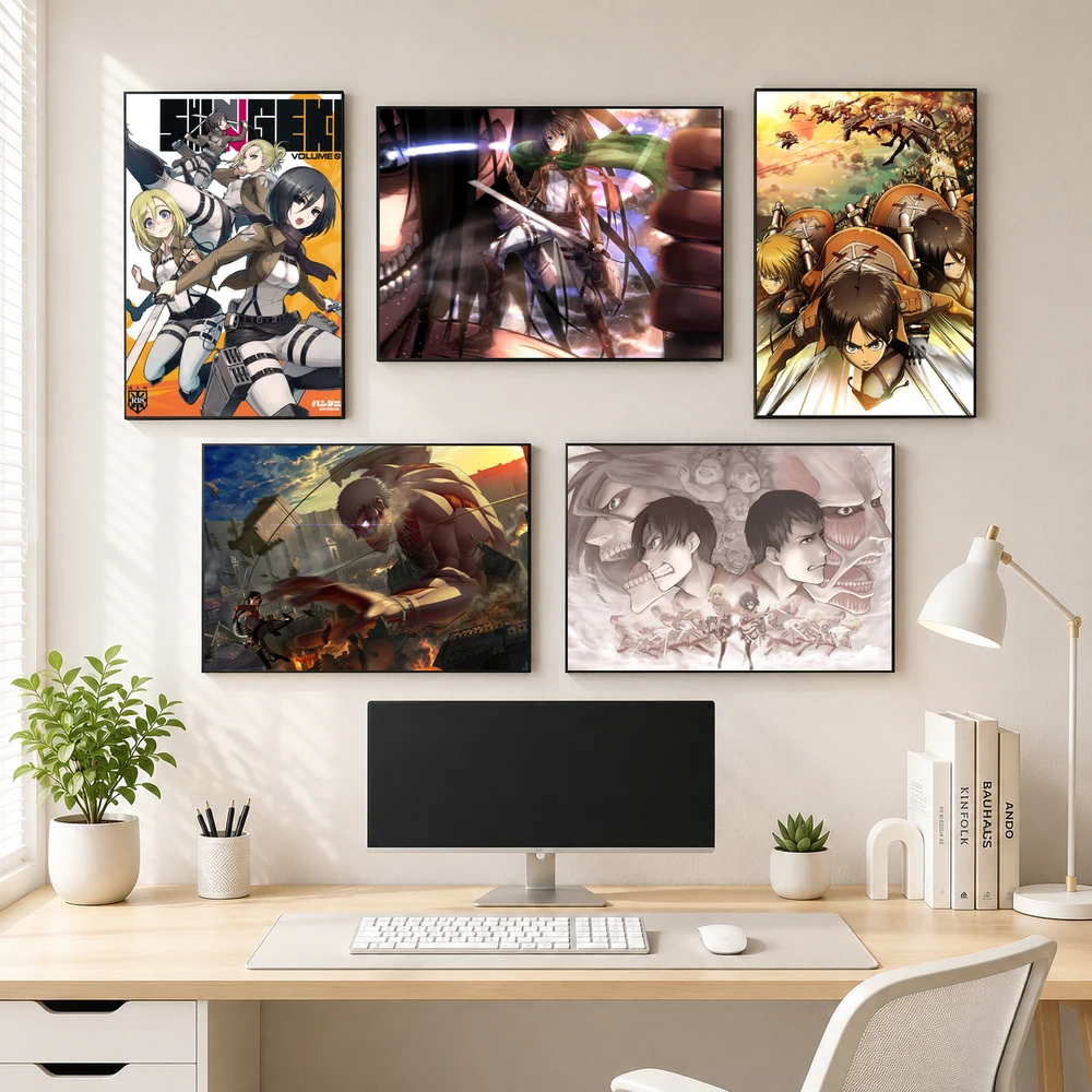 Poster A3 AOT Anime Manga Attack on Titans Bền Đẹp Có Cán Màng Bóng Bề Mặt