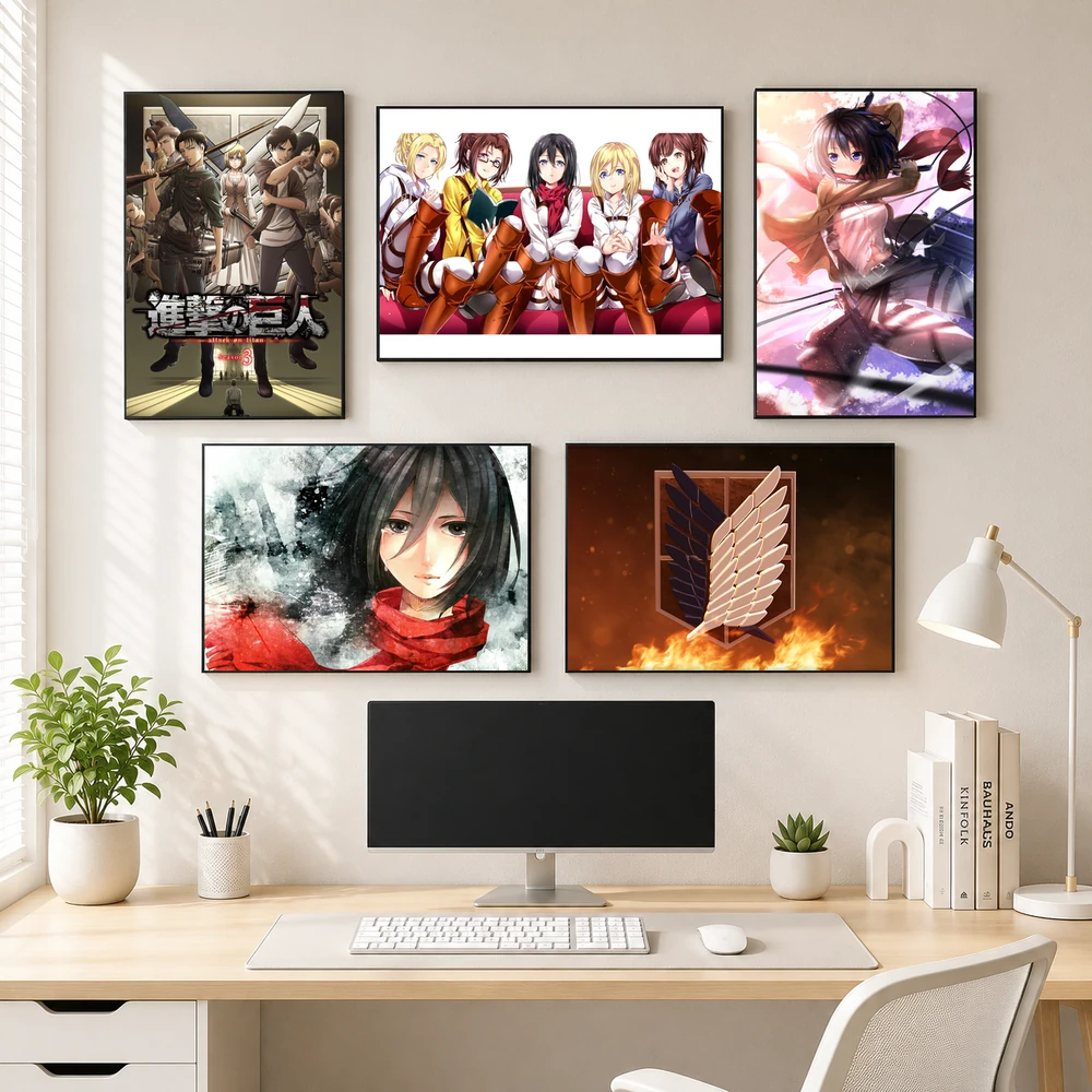 Poster A3 AOT Anime Manga Attack on Titans Bền Đẹp Có Cán Màng Bóng Bề Mặt