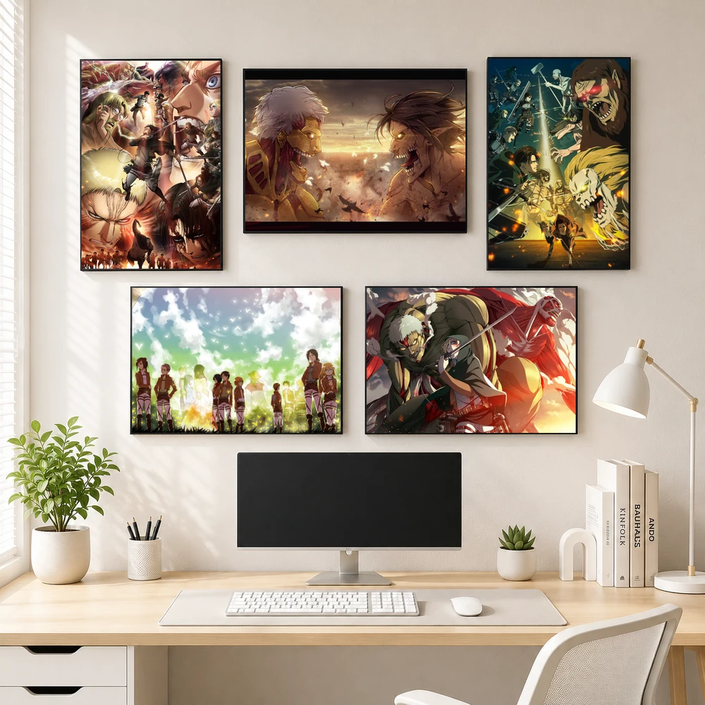 Poster A3 AOT Anime Manga Attack on Titans Bền Đẹp Có Cán Màng Bóng Bề Mặt