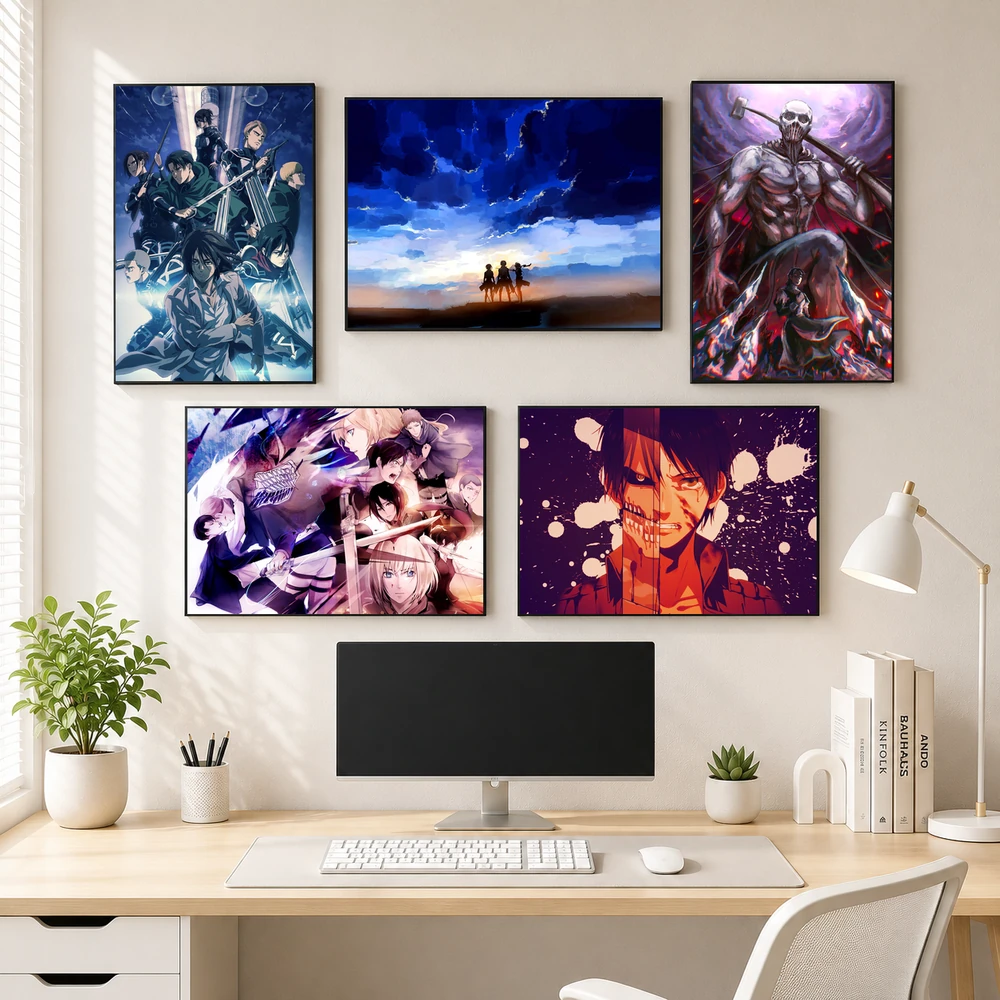 Poster A3 AOT Anime Manga Attack on Titans Bền Đẹp Có Cán Màng Bóng Bề Mặt