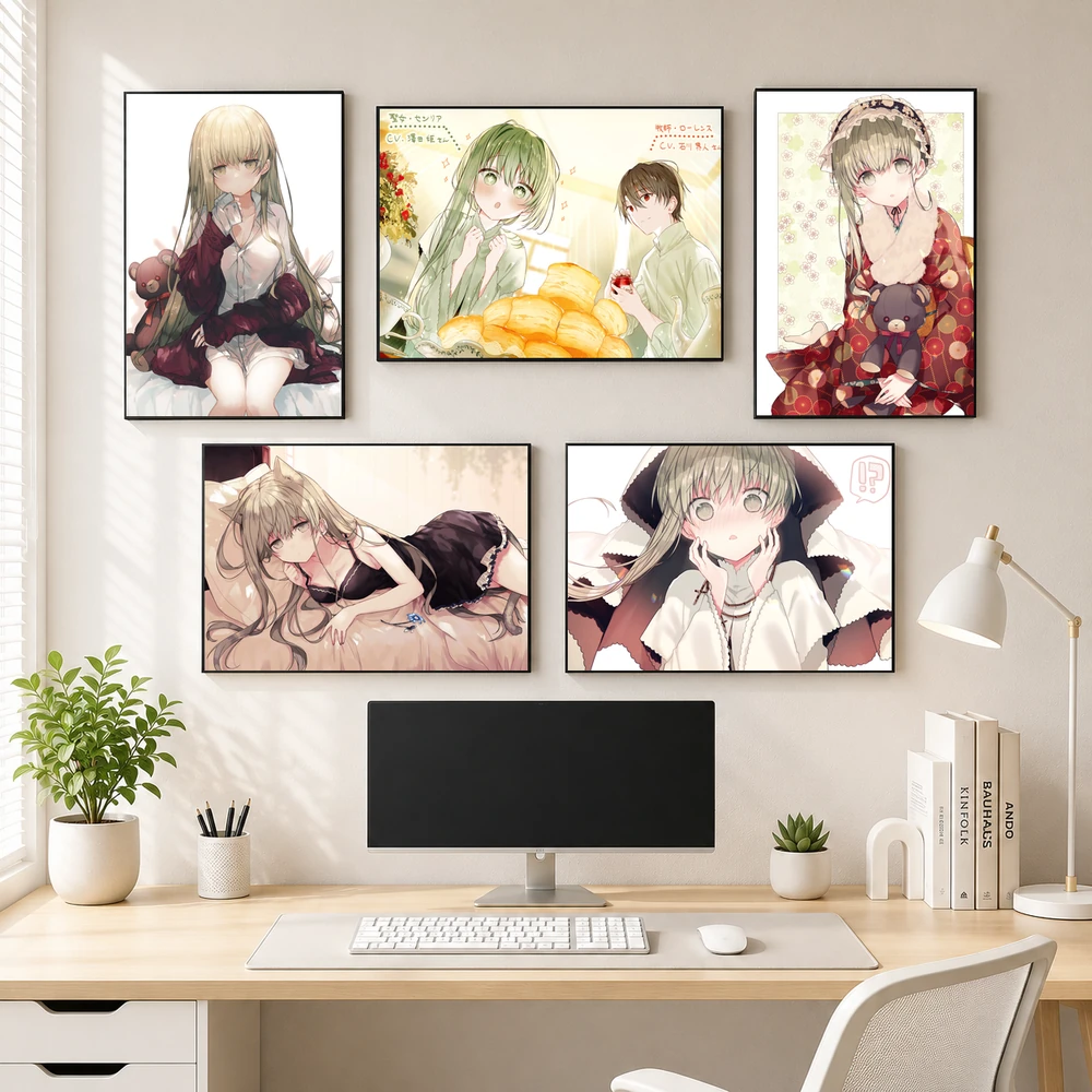 Poster A3 Cecilia và Lawrence Anime Manga Shiro Seijo to Kuro Bokushi Bền Đẹp Có Cán Màng Bóng Bề Mặt