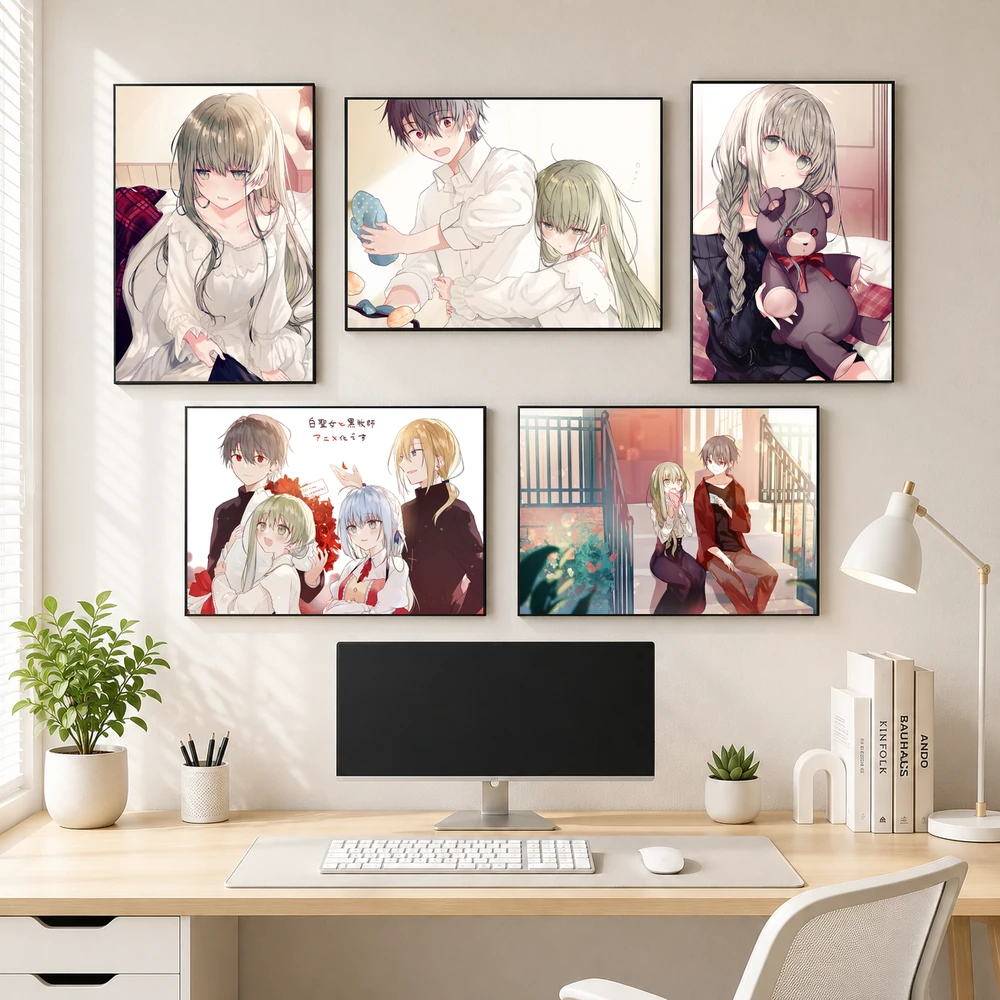 Poster A3 Cecilia và Lawrence Anime Manga Shiro Seijo to Kuro Bokushi Bền Đẹp Có Cán Màng Bóng Bề Mặt