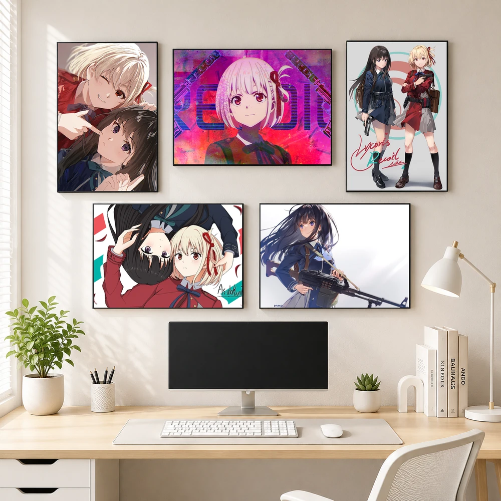 Poster A3 Chisato, Takina Anime Manga Lightnovel Lycoris Recoil Bền Đẹp Có Cán Màng Bóng Bề Mặt